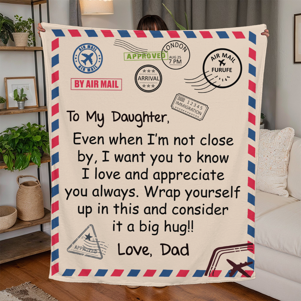 To My Daughter, Love Dad - Cozy Blanket